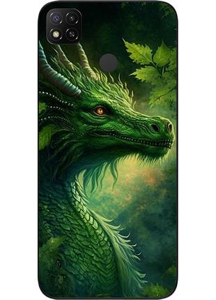 Силіконовий чохол бампер epik для xiaomi redmi 9c з картинкою зелений дракон