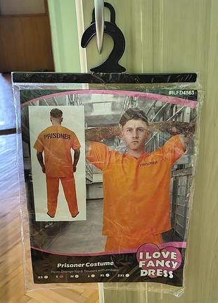 I love fancy dress - prisoner  - новий помаранчевий костюм ув'язненого - для вечірок - l
