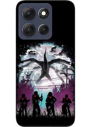 Силиконовый чехол epik для motorola g86 5g с принтом stranger things монстр