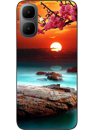Силиконовый чехол бампер epik для infinix smart 10 (x6725) с принтом красивый закат
