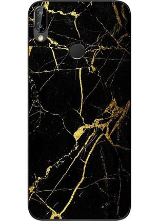 Силиконовый чехол бампер для huawei p20 lite с картинкой мрамор