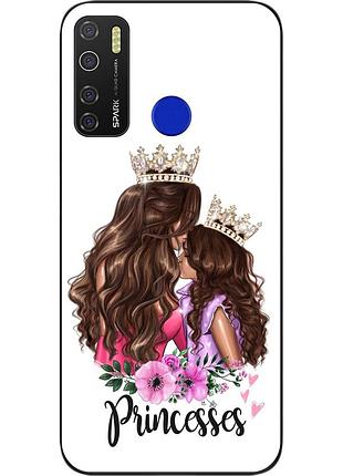 Оригинальный чехол для tecno spark 5 pro с картинкой принцессы