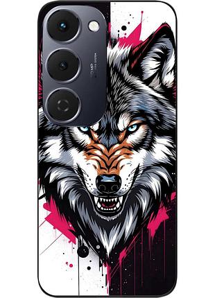 Чохол силіконовий epik для tecno spark 40 pro plus (km7) з принтом дикий погляд