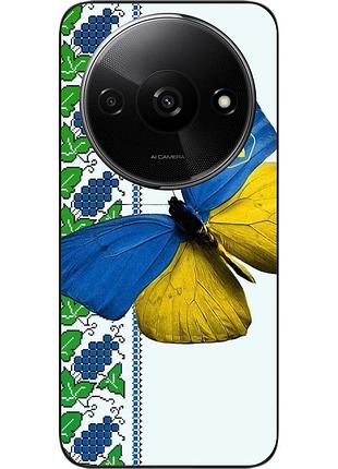 Силиконовый чехол epik для xiaomi redmi a3 с картинкой патриотическая бабочка