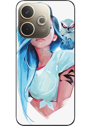 Силіконовий чохол epik для oppo a5 pro з принтом дівчина з совою