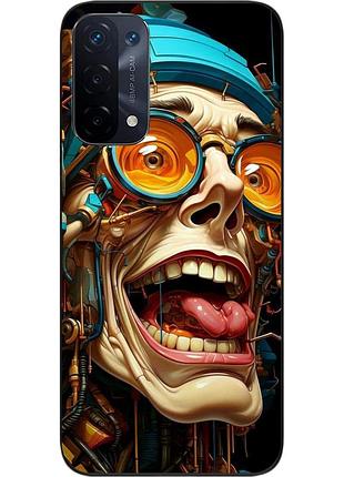 Силиконовый чехол бампер epik для oppo a54 5g с картинкой голова робота
