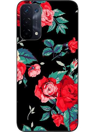 Силиконовый чехол бампер epik для oppo a54 5g с картинкой розы