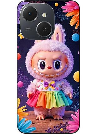 Чехол силиконовый epik для tecno spark 40c (km4k) с принтом labubu радуга
