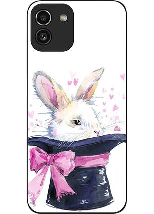 Чехол силиконовый epik для samsung a03 galaxy a035f с картинкой кролик