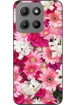 Силиконовый чехол бампер epik для motorola g15 power с картинкой нежные цветы