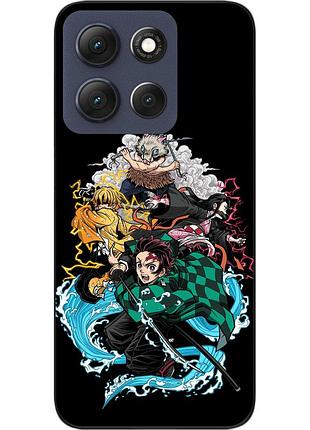 Силиконовый чехол epik для motorola g86 5g с принтом demon slayer сила воды