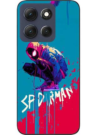 Силиконовый чехол epik для motorola g86 5g с принтом неоновый майлз