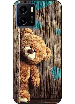 Бампер силиконовый чехол epik для vivo y15s с картинкой мишка