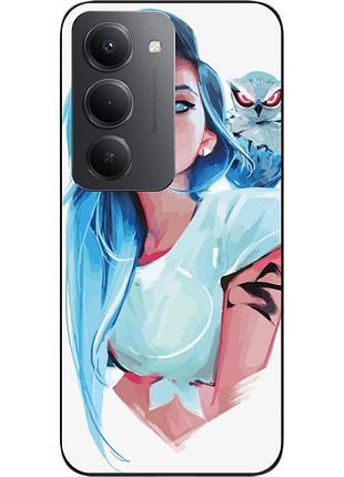 Силиконовый чехол epik для xiaomi redmi 15 девушка с совой
