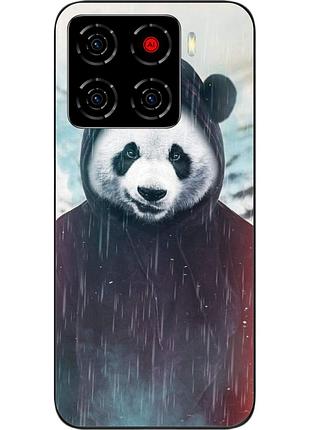 Силиконовый чехол epik для zte blade a56 с картинкой панда в капюшоне