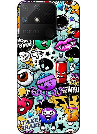 Силіконовий чохол epik для realme narzo 50a з картинкою стикери