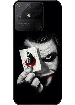 Силиконовый чехол epik для realme narzo 50a с картинкой джокер с картой
