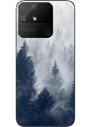 Силиконовый чехол бампер epik для realme narzo 50a с картинкой лес