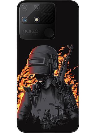 Силиконовый чехол epik для realme narzo 50a с картинкой pubg