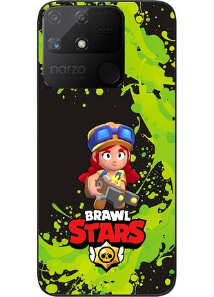 Чехол силиконовый epik для realme narzo 50a с картинкой бравл джесси