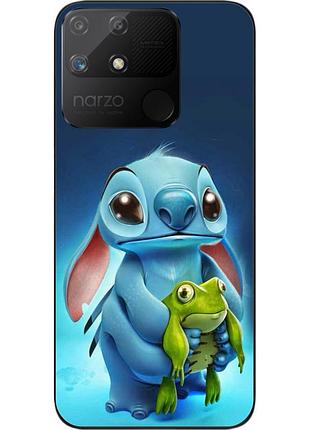 Силиконовый чехол бампер epik для realme narzo 50a с картинкой стич