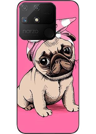 Силіконовий чохол epik для realme narzo 50a з картинкою мопс