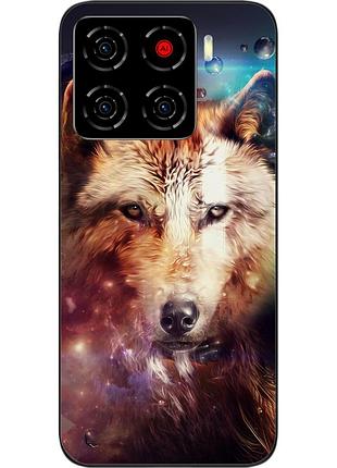 Силіконовий чохол epik для zte blade a56 з принтом космічний вовк