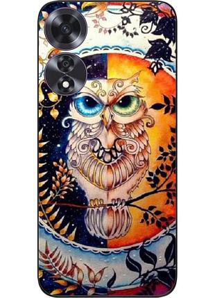 Силіконовий чохол epik для oppo a60 4g з картинкою сова