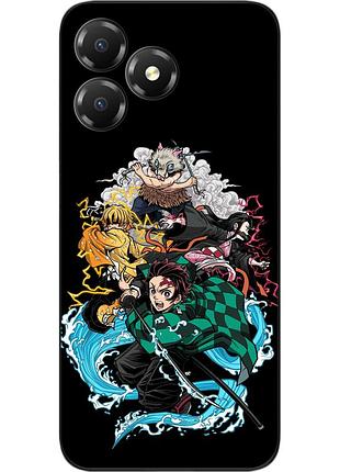 Силиконовый чехол epik для zte blade a36 с принтом demon slayer сила воды