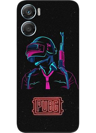 Чохол силіконовий epik для motorola g06 з принтом pubg неоновий воїн