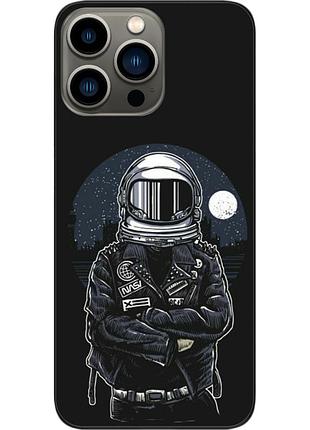 Силиконовый чехол бампер epik для iphone 13 pro с картинкой космонавт и луна