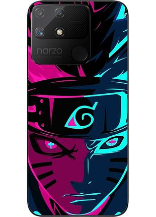 Силиконовый чехол epik для realme narzo 50a с картинкой наруто неон