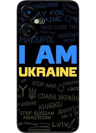 Силиконовый чехол epik для tecno pova neo 3 (lh6n) с картинкой украина надписи