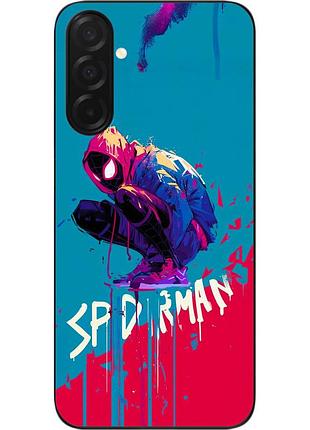 Силиконовый чехол epik для samsung galaxy a37 с принтом неоновый майлз