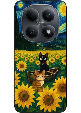 Чохол силіконовий epik для xiaomi redmi note 15 4g / 5g з зображенням коти під зірковою ніччю