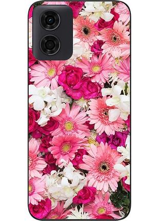 Силиконовый чехол бампер epik для motorola e14 с картинкой нежные цветы