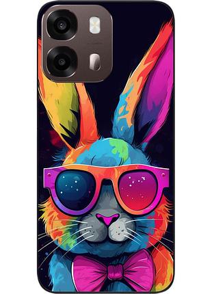 Чехол силиконовый epik для oppo a6s с принтом радужный кролик