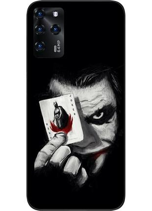 Силиконовый чехол для zte blade v30 с картинкой джокер с картой