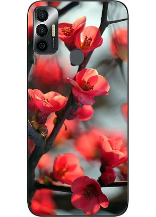 Чохол силіконовий для tecno spark 7 з картинкою сакура