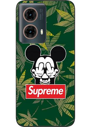 Силиконовый чехол epik для motorola moto g85 5g с картинкой микки supreme