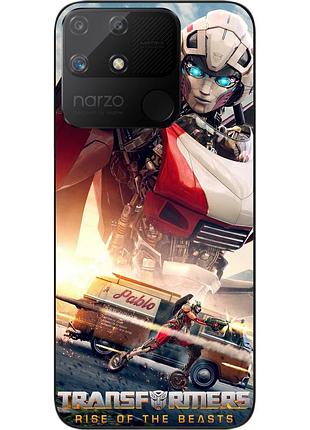 Силиконовый чехол epik для realme narzo 50a с картинкой арси трансформеры