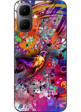 Силиконовый чехол бампер epik для infinix smart 10 (x6725) с изображением креатив