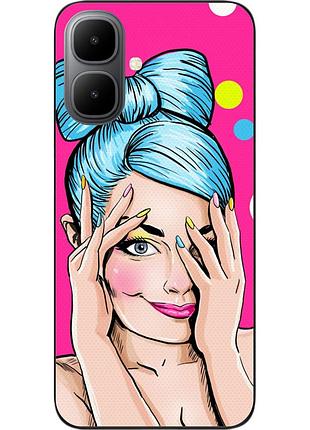 Силиконовый чехол epik для infinix smart 10 (x6725) с картинкой девушка поп арт