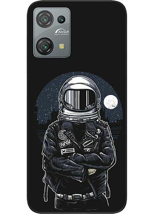 Силіконовий чохол бампер epik для oscal c30 pro з картинкою космонавт і місяць