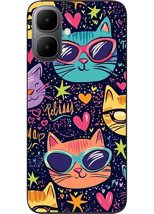 Чехол силиконовый epik для infinix smart 10 (x6725) с принтом радужные котята