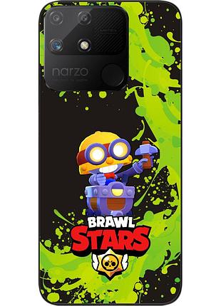 Чохол силіконовий epik для realme narzo 50a з картинкою бравл карл