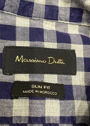 Рубашка massimo dutti slim fit в клетку 3