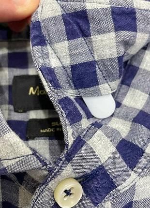 Рубашка massimo dutti slim fit в клетку 5