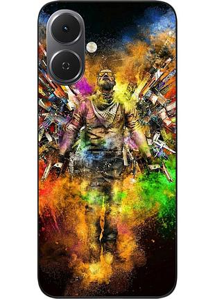 Силиконовый чехол epik для tecno spark go 2 (km4) с принтом яркий воин