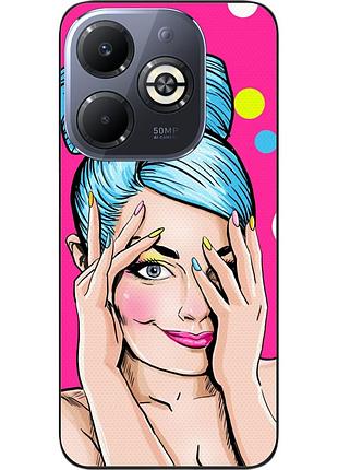 Силіконовий чохол epik для infinix smart 8 (x6525) з картинкою дівчина поп арт